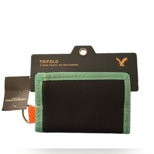 NWT American Eagle Outfitters Trifold Wallet Unisex Navy Green